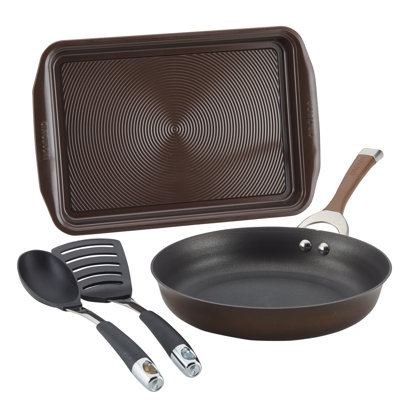 Circulon Symmetry Hard-Anodized Nonstick Weeknight Cookware Set, 4-Piece Circulon