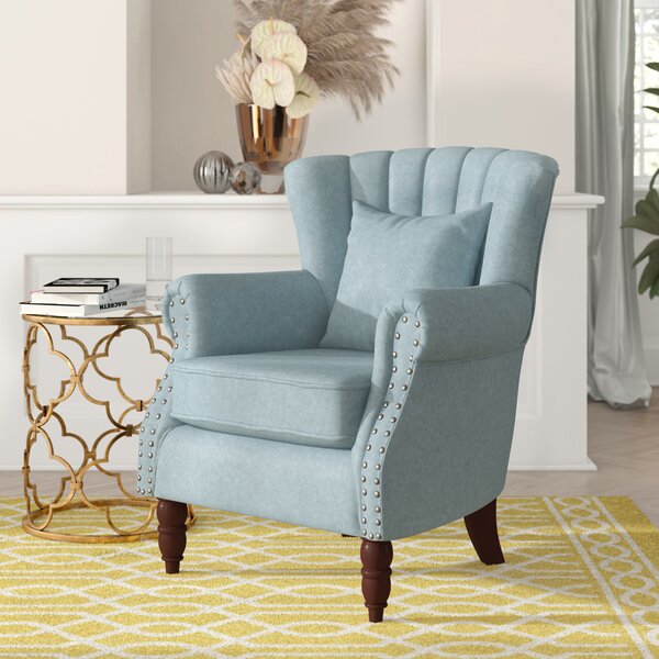 Rosdorf Park Xan Channel Wingback Chair & Reviews | Wayfair.ca