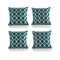 small teal cushion