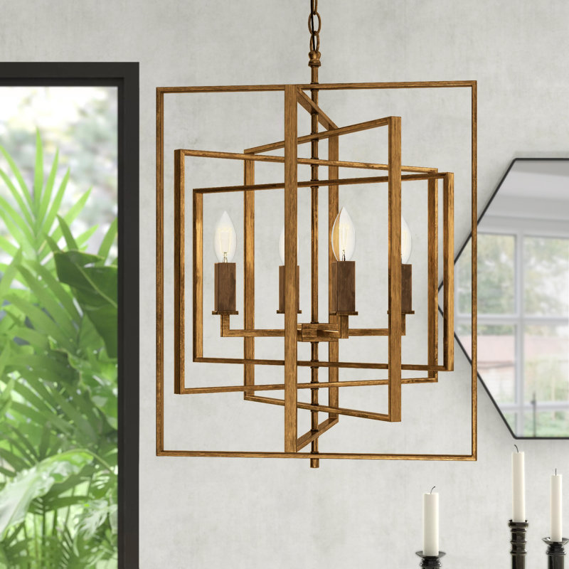 Mercury Row Yarnell 4-Light Square/Rectangle Chandelier & Reviews | Wayfair