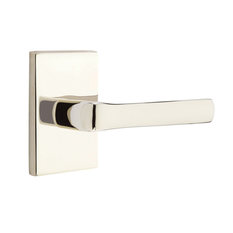 Emtek Passage Spencer Lever With Modern Rectangular Rose Wayfair