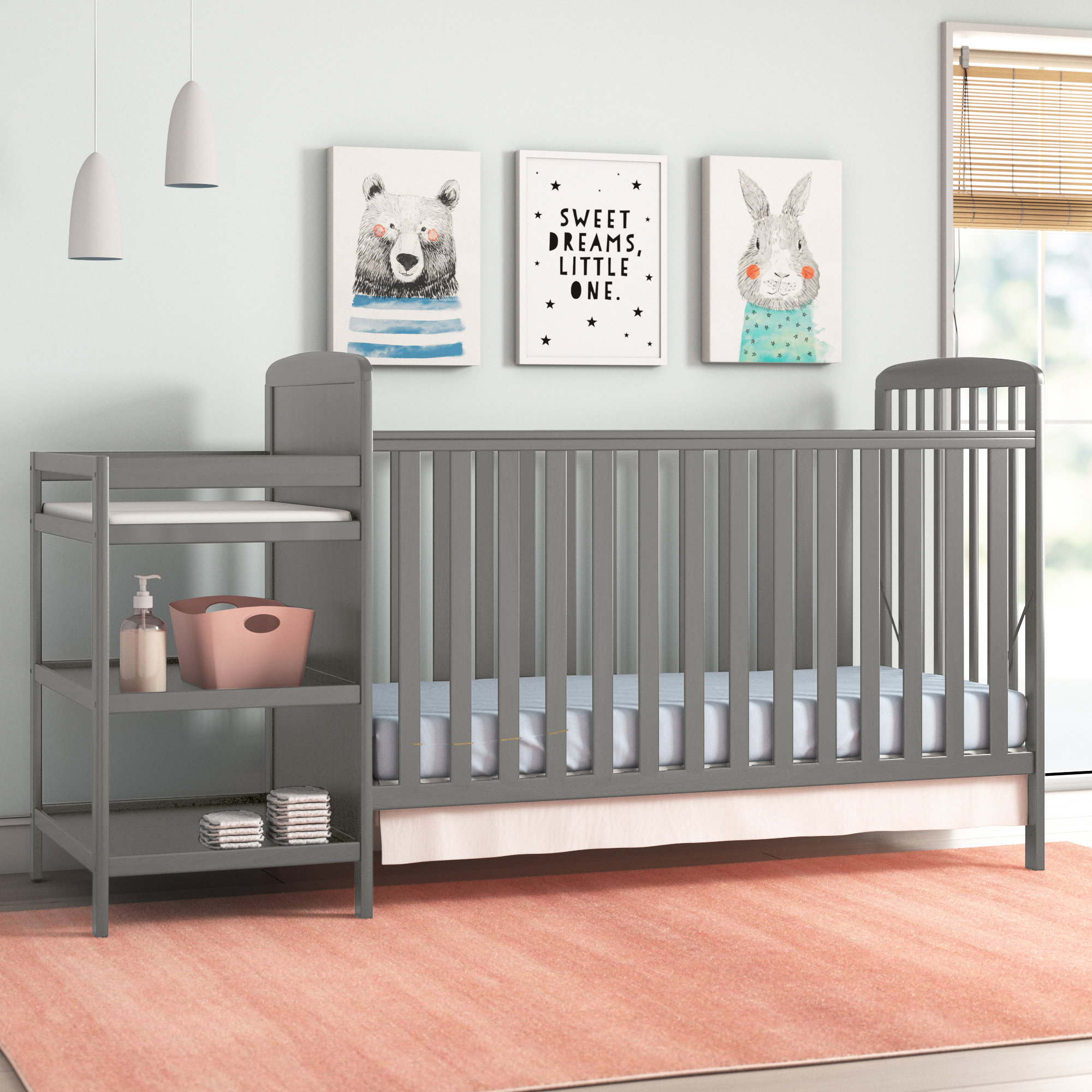 solid wood convertible crib sets