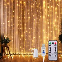300 LED Curtain Lights String 3m*3m USB Powered Waterproof Twinkle Wall Lights