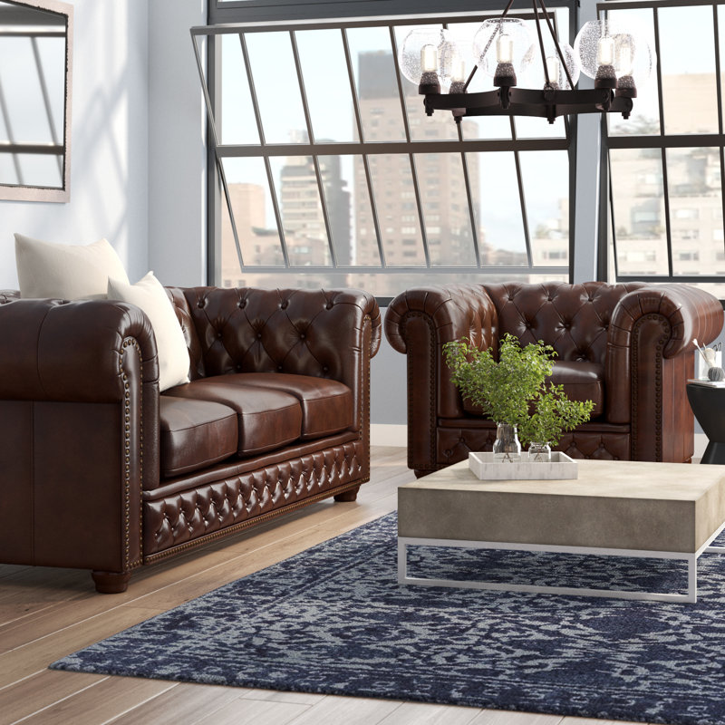 Trent Austin Design Worcester 2 Piece Leather Living Room Set