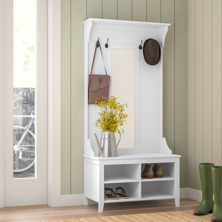 August Grove Jeffrey Hall Tree With Shoe Storage Reviews Wayfair Co Uk