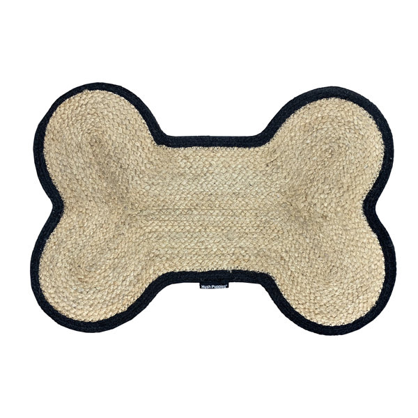 Park B Smith Ltd Hush Puppies Jute Bone Pet Mat In Natural Black Wayfair