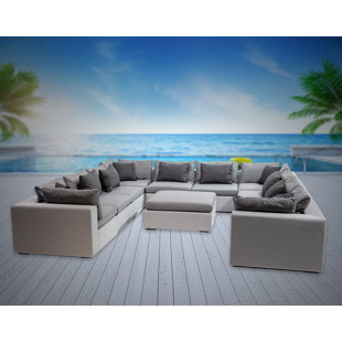 Malani 11 Piece Sunbrella Sectional Seating Group With Sunbrella Cushions by Brayden Studio Today Sale Only