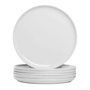 DOWAN Dinner Plates Brunch 10 Inches Porcelain Plates Set of 6 Steak Salad Colorful Dinner Plates for Main Course Pasta Flat 