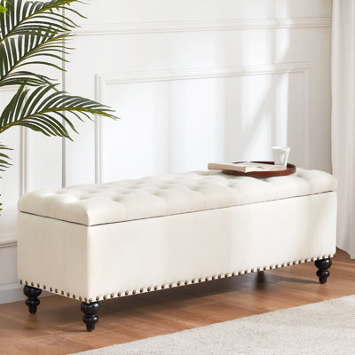 Ashtin 50.4'' Wide Tufted Rectangle Storage Ottoman