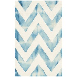 Crux Ivory/Turquoise Area Rug