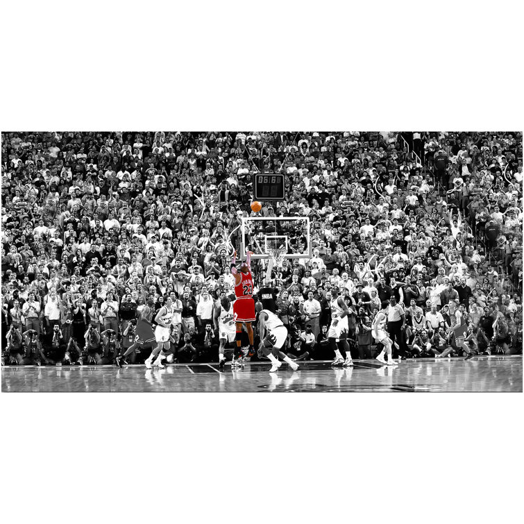 Latitude Run® Michael Jordan Last Shot NBA Sport Wallart Poster Print Wall Decor - Wrapped Canvas Print & Reviews | Wayfair