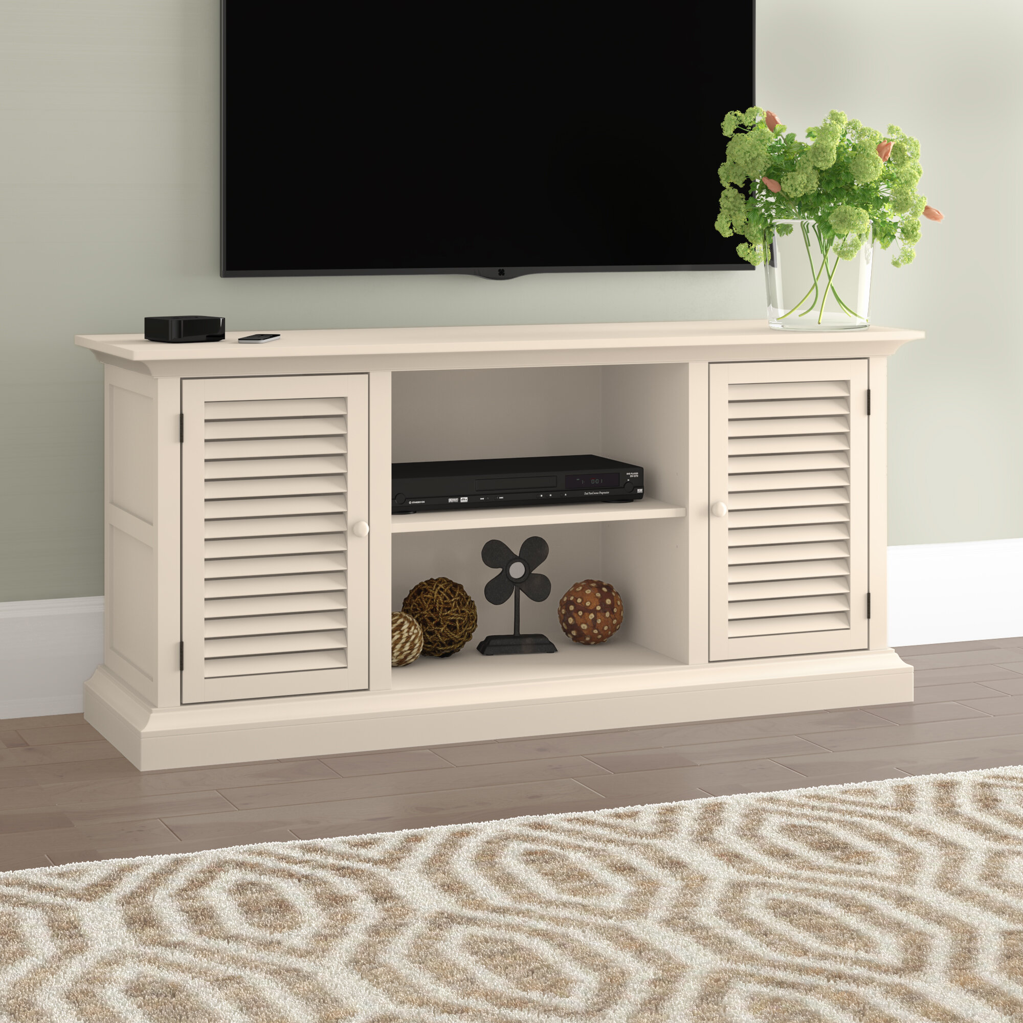 Beachcrest Home Tidbury Solid Wood Tv Stand For Tvs Up To 58