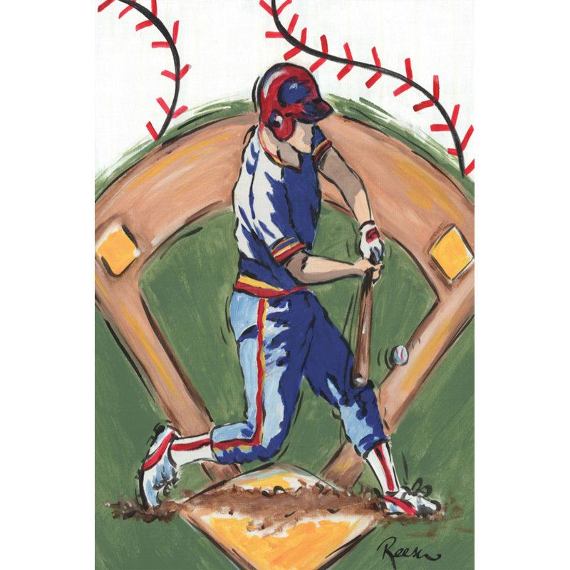Marmont Hill Baseball Player By Reesa Qualia Painting Print On