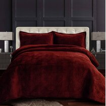 red velvet bedspread