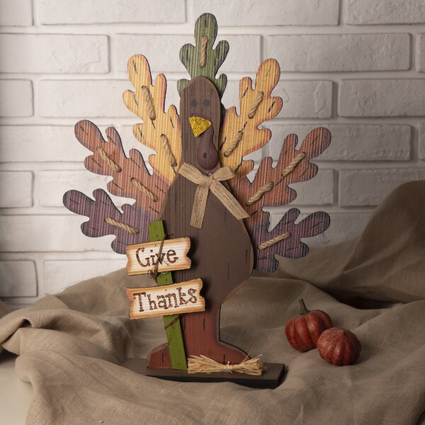 Glitzhome Wooden Turkey Décor & Reviews | Wayfair