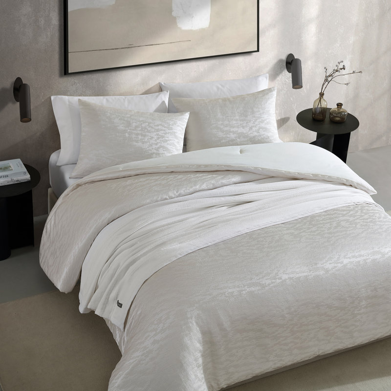 Vera Wang Illusion Ivory Comforter Set Size: Queen Comforter + 2 Standard Shams