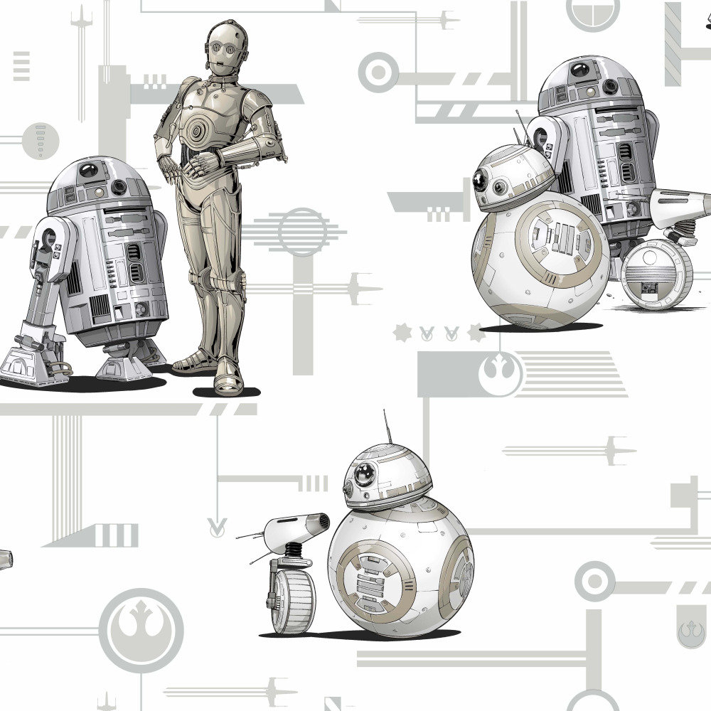 York Wallcoverings Star Wars The Rise Of Skywalker Droids 33 L X 20 5 W Wallpaper Roll Wayfair
