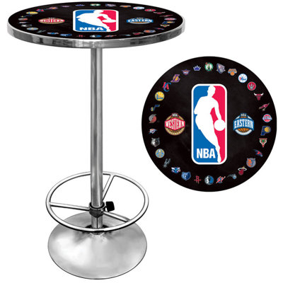 NBA Fade Pub Dining Table Trademark Global NBA Team NBA Logo with All Teams