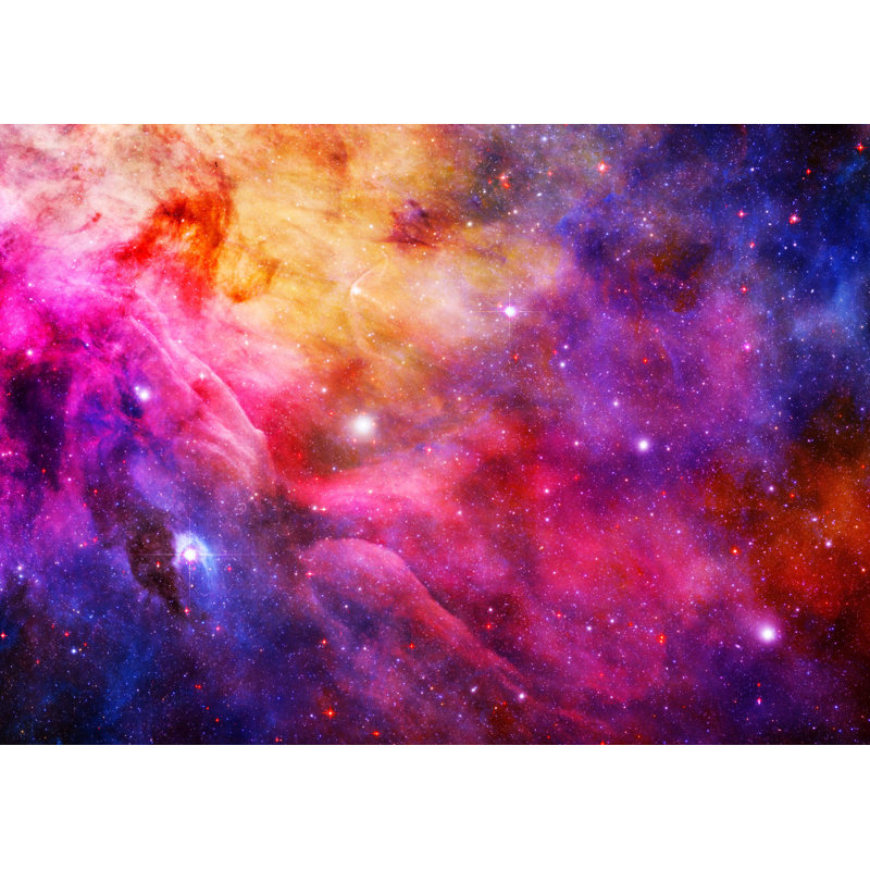 Ebern Designs Camden Removable Watercolor Galaxy 6 58 L X 125 W