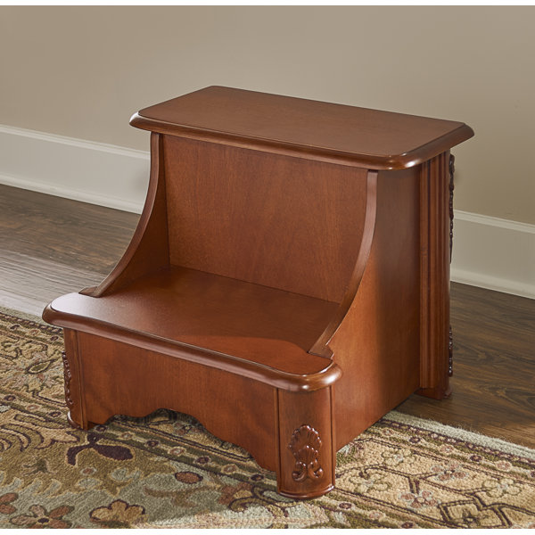 Powell Woodbury Mahogany 2Step Manufactured Wood Bed Step Stool with