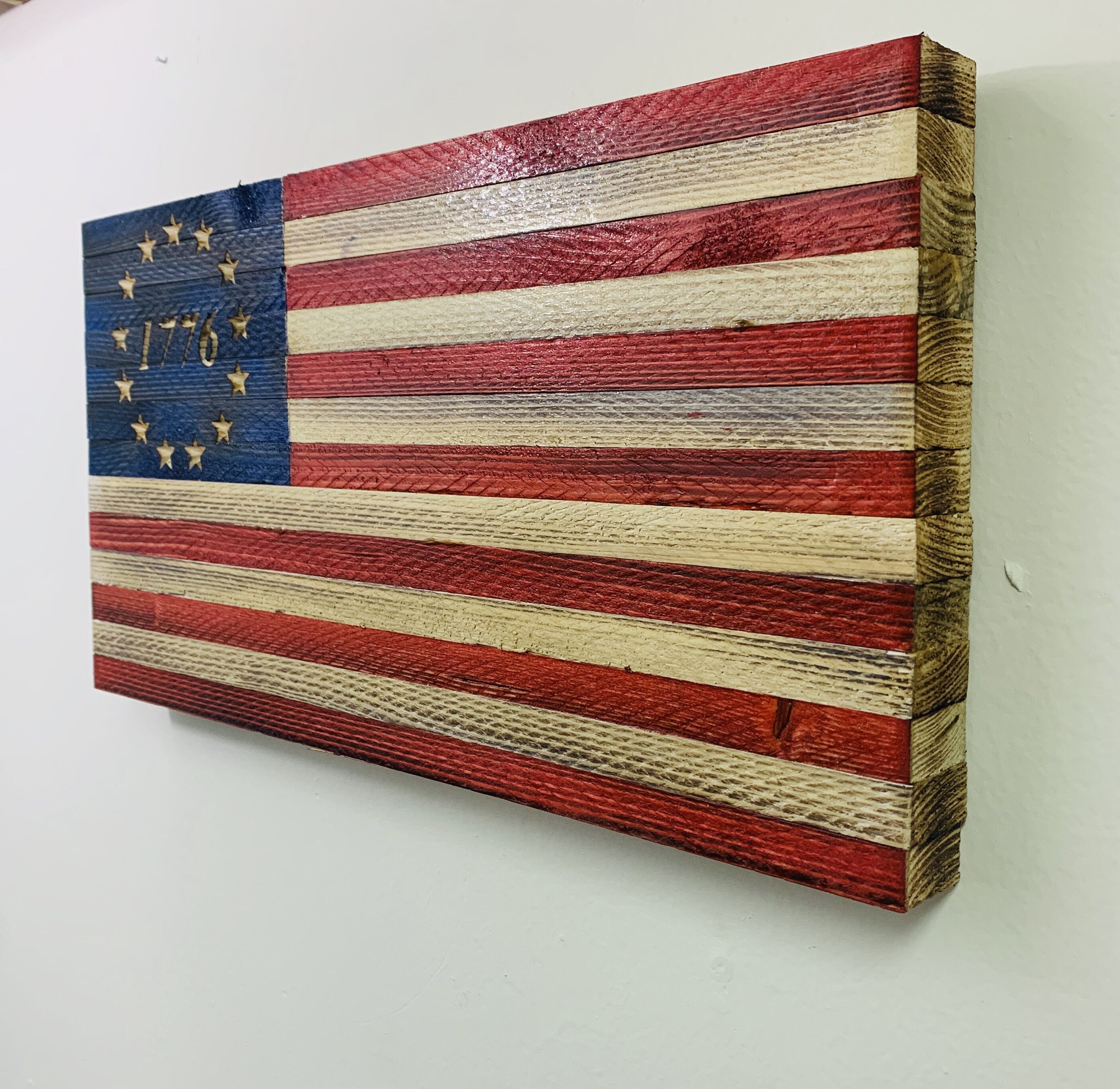 United States Of America Est 1776 Wood Sign
