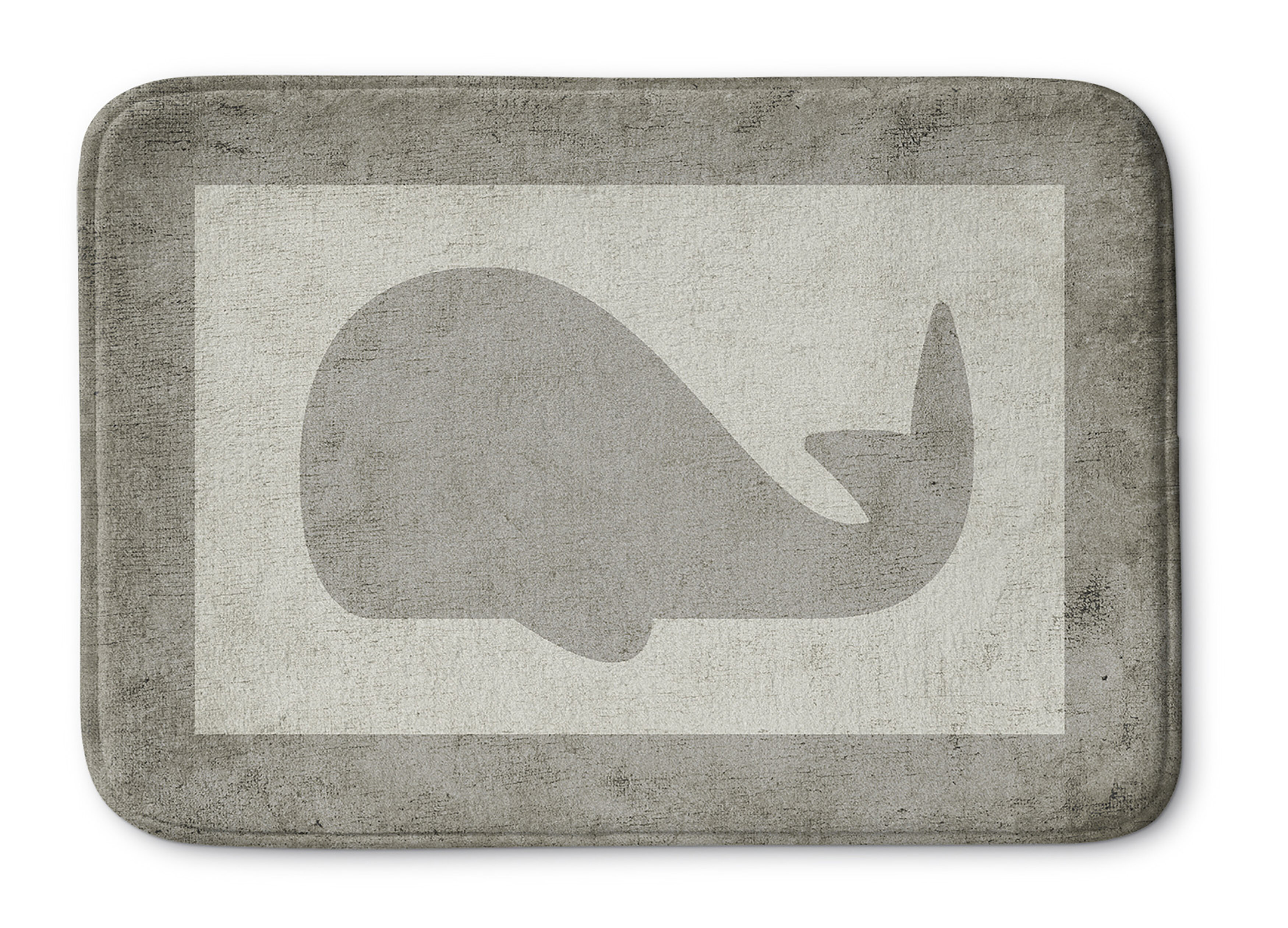 whale bath mat