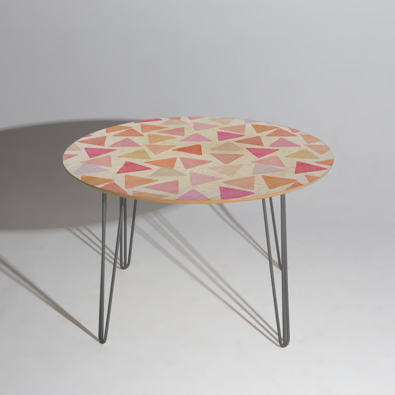 East Urban Home Hello Sayang Love Triangles Solid Wood Dining