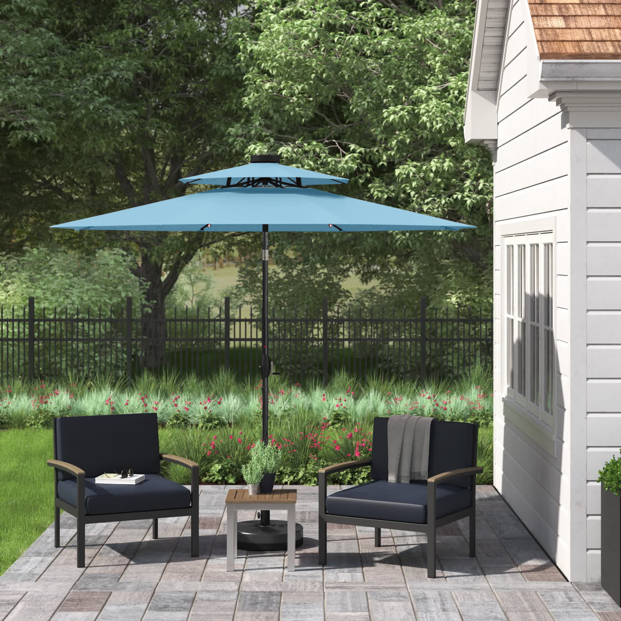 wayfair lighted patio umbrella