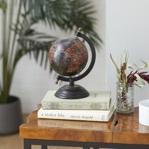 Decorative World Globe Table Top Desk Bookshelf Whimsical Display Statue Small 