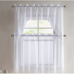 Manny 4 Piece Kitchen Curtain Set