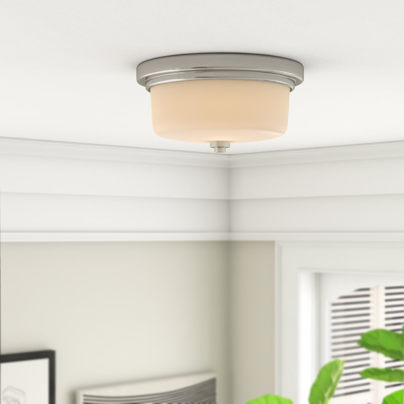 Zipcode Design Buckleys 2 Light 13 Simple Drum Flush Mount