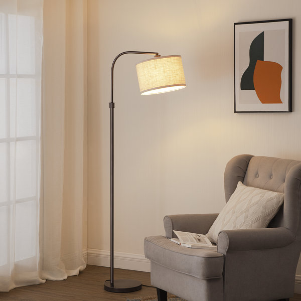 Project 62 Cantilever Floor Lamp Light Bell Shade Black 62 Inch 