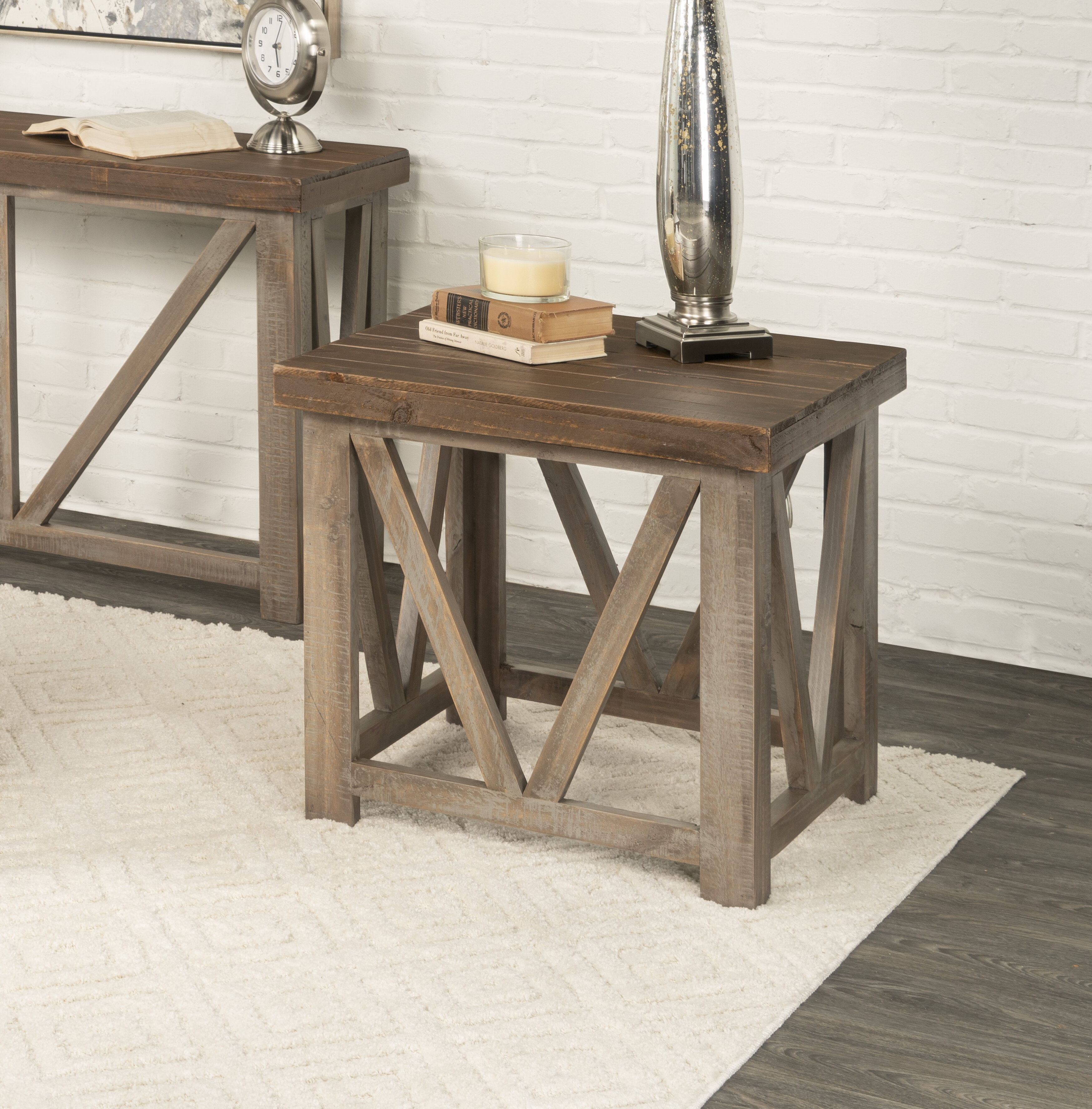 Millwood Pines Gans Solid Wood End Table Wayfair