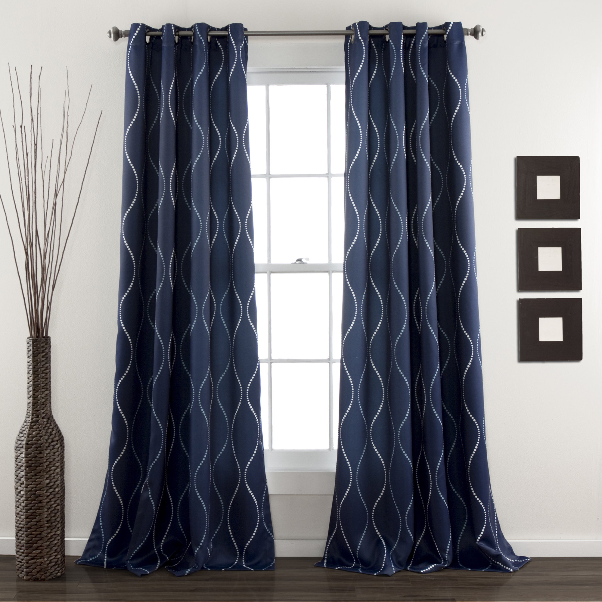 Wade Logan Braelynn Geometric Room Darkening Thermal Grommet