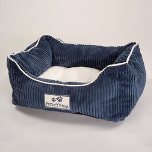 Corduroy Pet Bed with Removable Pillow