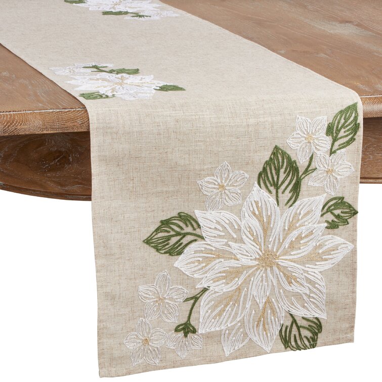 Dining Room Kitchen Rectangular Runner 16 X 120 Seafoam and Eggshell Ambesonne Folk Table Runner Symmetric and Continuous Pattern with Abstract Design Direction Pointers