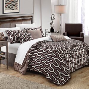 Lessie 7 Piece Reversible Comforter Set