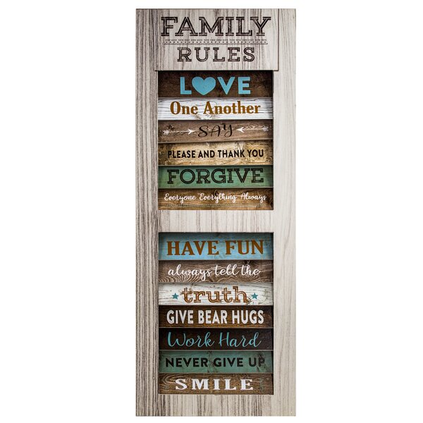 Plate Decorative Plate Country Wood Door with Family Phrases