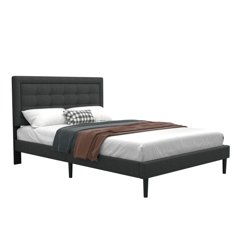 Ebern Designs Lathusan Tufted Low Profile Platform Bed & Reviews | Wayfair