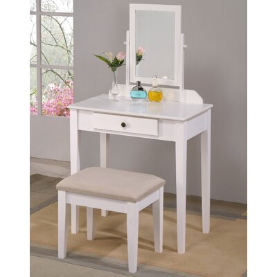 American Furniture Classics Vanity Set With Mirror Color White