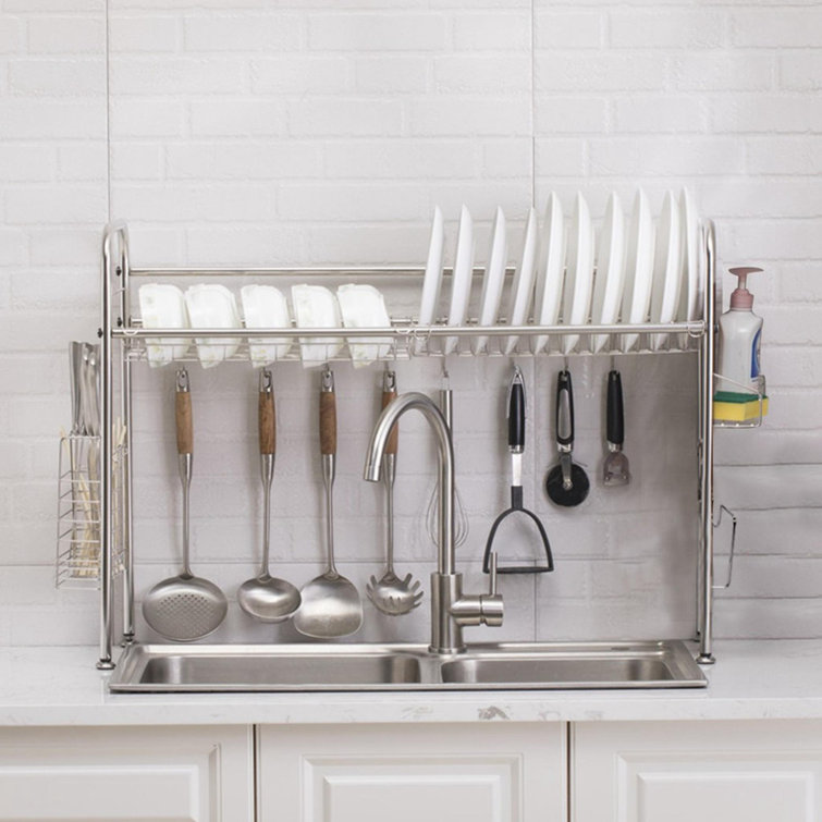 Dish Drying Rack Over Sink Display Drainer Kitchen Utensils Holder US Stock