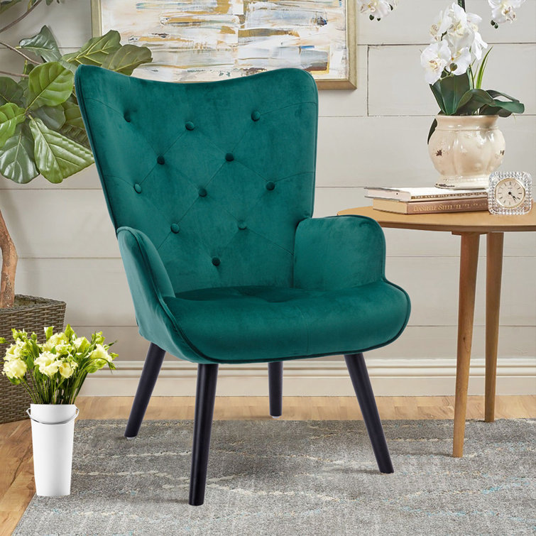 wayfair teal armchair