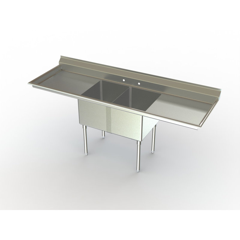 MF2-2424-24LR Economy NSF 99" x 30" Free Standing Service Sink