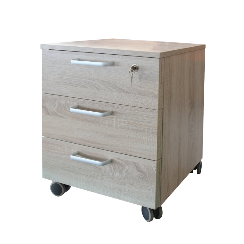 Ebern Designs West Wick Wood 3 Drawer Mobile Vertical Filing Ebern Designs West Wick Wood 3 Drawer