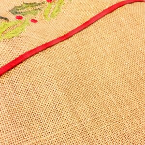 Luxurious Burlap Christmas Tree Skirt