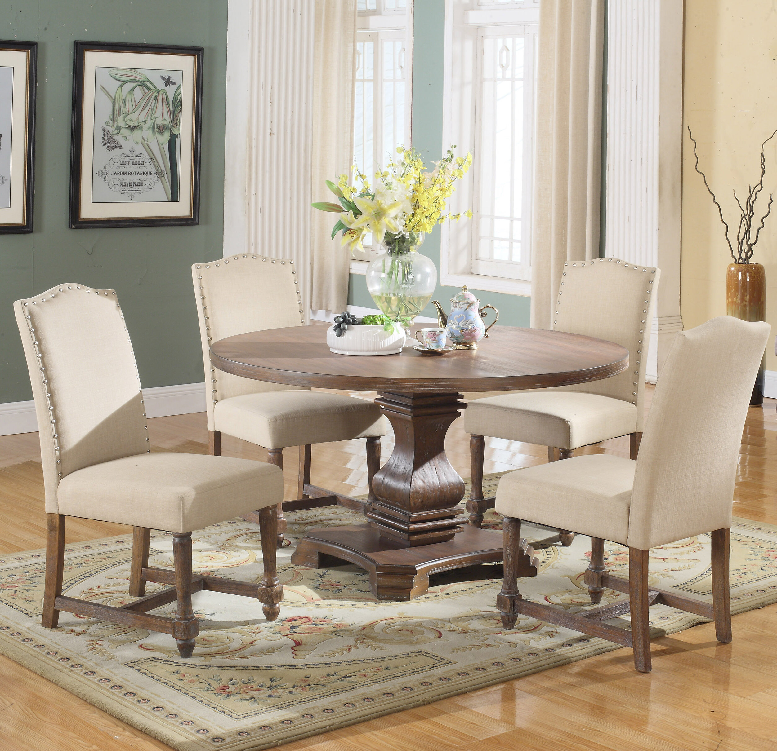 arielle 5 piece round dining set