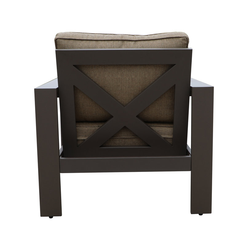 Ivy Bronx Colorado Aluminum Framed Club Patio Chair With Cushions