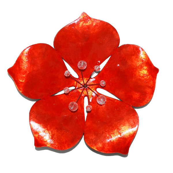 Ebern Designs Coastal Metal Flower Wall Decor Reviews Wayfair