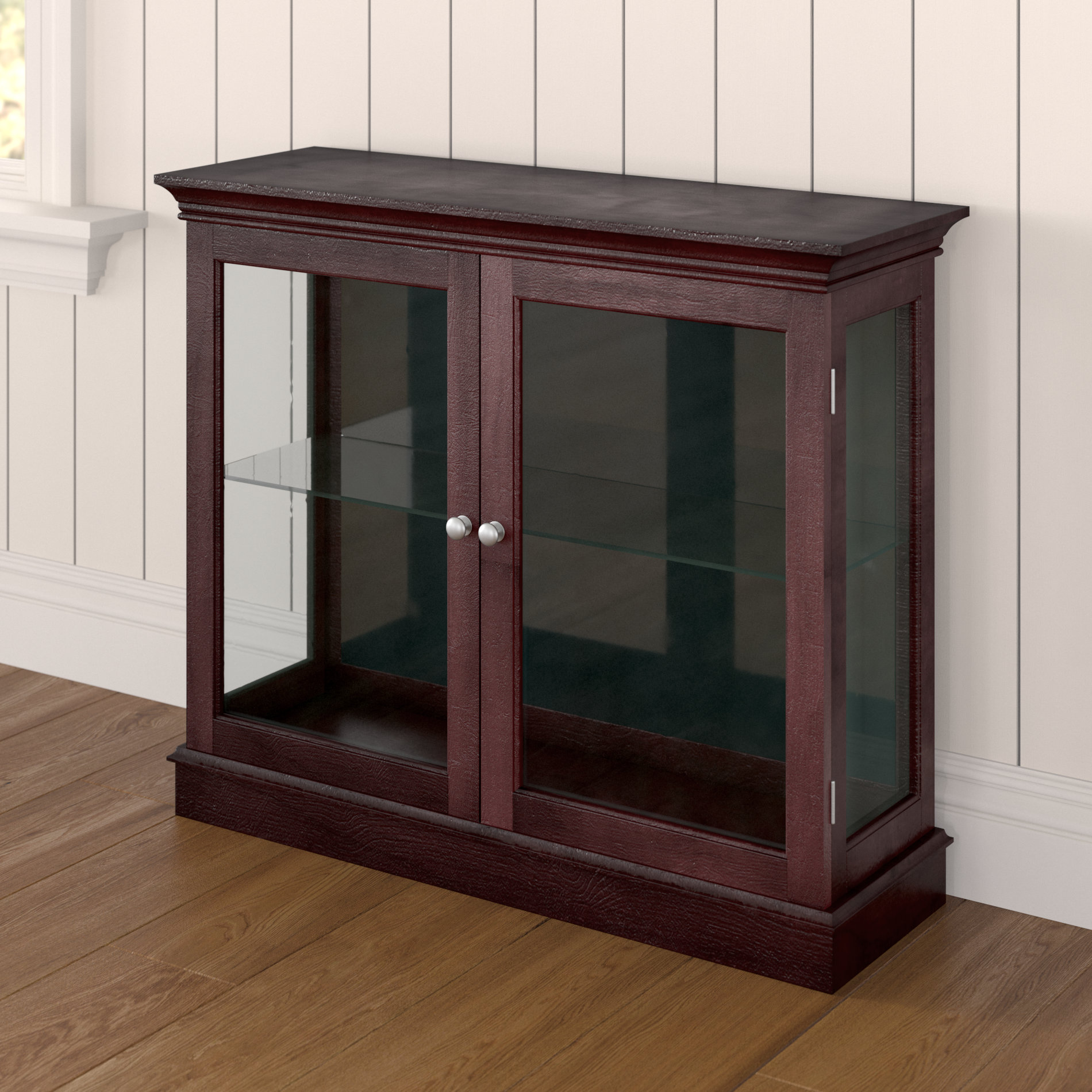 Charlton Home Grantham Floor Standing Curio Cabinet Reviews Wayfair