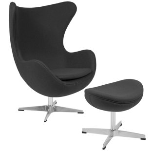 Go to store & view more images Langley Street Brennen Swivel Lounge Chair and Ottoman